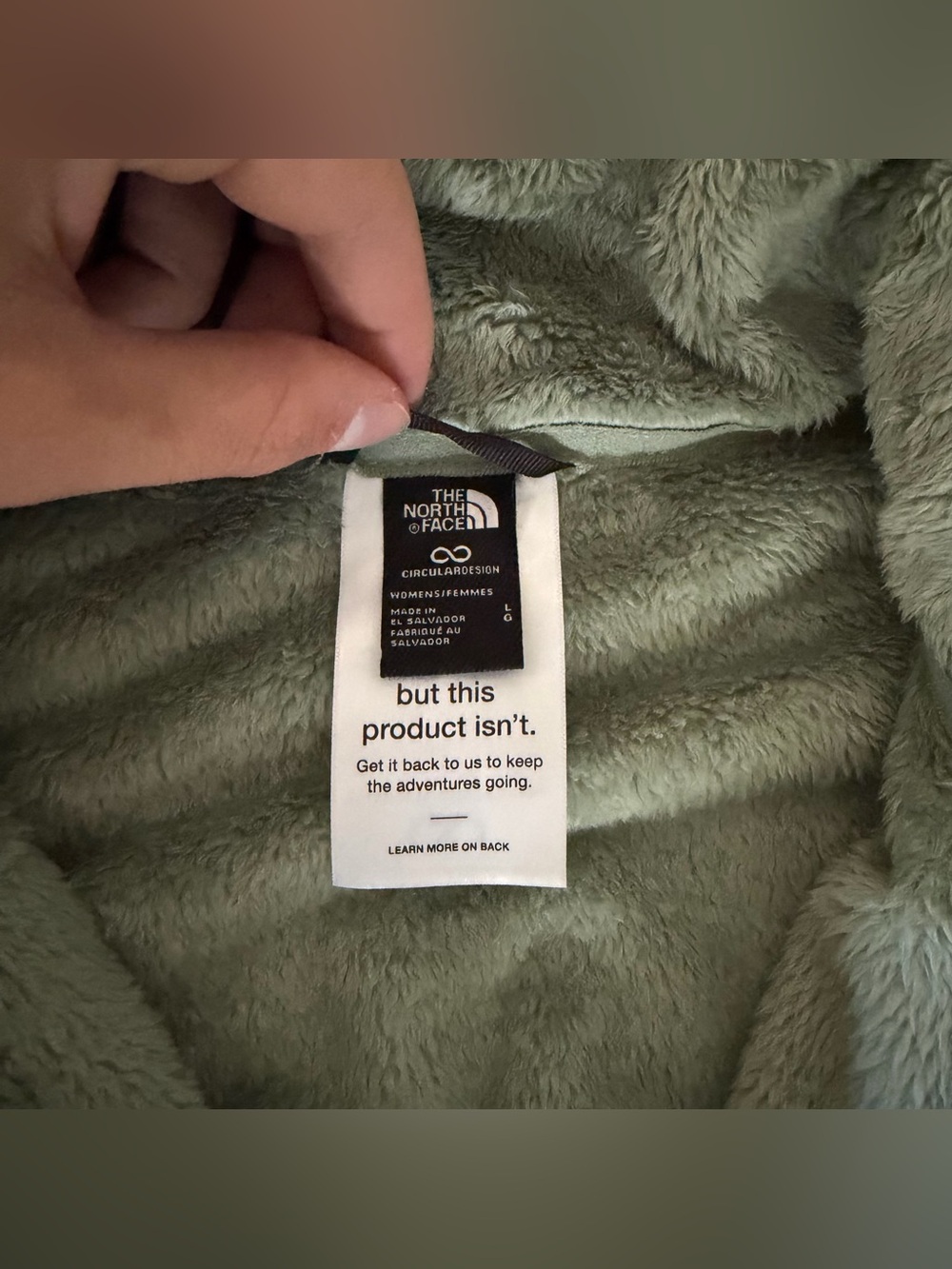 The North Face Women's Osito Jacket - Moss Large New with Tags - Picture 3 of 9